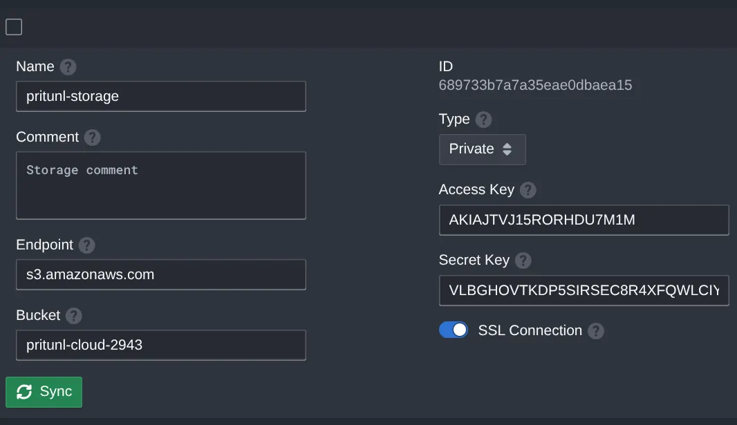 S3 Storage Integration