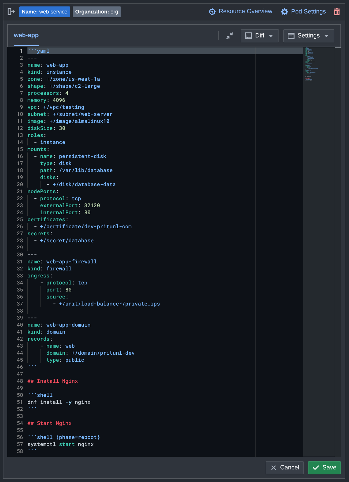 Template Editor